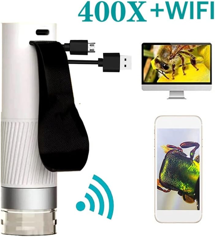ZSEDP 400X Crianças USB Kit de microscópio portátil digital biológico para telefone PC Ciência da escola em casa Educacional