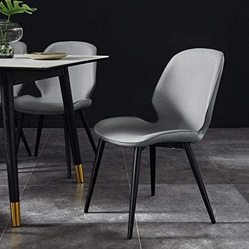 Cadeiras da sala de jantar cadeira de sotaque da sala de estar elegante cadeira de jantar com assento macio e pernas de metal resistentes