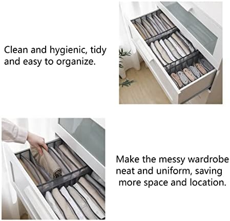 KYWEL 1PCS Organizador de roupas de guarda-roupa lavável ， Caixa de separação de malha de gaveta de roupas de roupas de armário visível