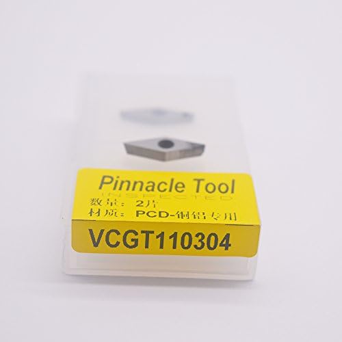 Ziming-1 2pcs VCGT 221 PCD / VCGT 110304 PCD CNC Diamond Insert para ferramentas de torno de torno adequado para