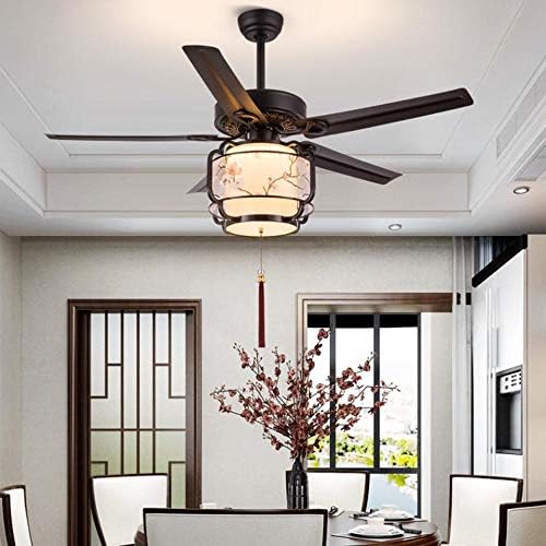 Candelador de ventilador de teto led de estilo chinês Fehun, iluminação de teto ， Luz do quarto, sala de estar ， Lâmpada