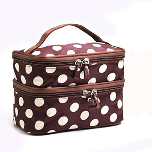 SLNFXC Mulheres penduradas em bolsa cosmética de camada dupla travelfunctionalmakeUp Bolsa de armazenamento organizador