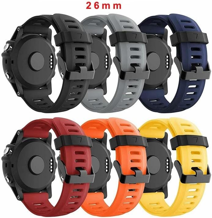 Sawidee colorido 26mm 26mm esportes de silicone pulseira pulseira de pulseira Banda de vigilância para Garmin Fenix ​​3 hr Watch