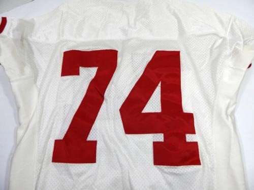 1995 San Francisco 49ers 74 Jogo emitido White Jersey 52 DP35372 - Jerseys de jogo NFL não assinado