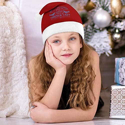 Super Sexy Chicken Lady Plush Chapéu de Natal travesso e bonitos chapéus de Papai Noel com borda de pelúcia e decoração de natal de conforto