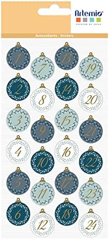 Adesivos Pushies for Advent Calendar - Bolas de Natal