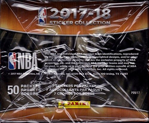 NBA All Teams 2017/18 Panini Basketball Sticker Caixa de recarga, pequena, preta