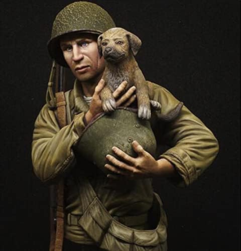 Goodmoel 1/9 da Segunda Guerra Mundial Resgate de Infantaria de Puppia Figura Bust Modelo / Desmonte e Soldado Die Soldado Die