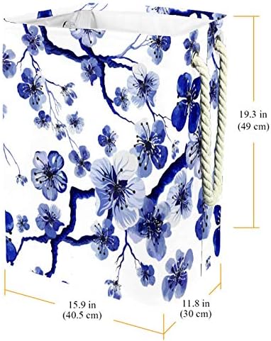 Inomer Flores de ameixa chinesa Lavanderia grande cesto de roupas prejudiciais à prova d'água cesta de roupas para