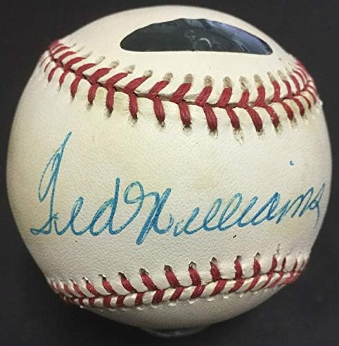 Ted Williams assinou o AL Baseball Official Autograf Red Sox Hof Green Diamond CoA - Bolalls autografados