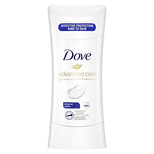 Dove Avançado Antiperspirante Stick Stick para mulheres, Limpo original, para proteção de 48 horas e axilas macias e