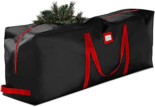 Bolsa de armazenamento de árvore de Natal vermelha A bolsa organizadora de árvore de Natal artificial possui uma árvore de Natal
