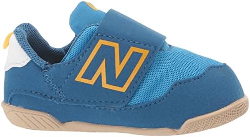 New Balance Baby Boys New-B V1 Hook and Loop Sneaker, Helium/Team Gold/Team Red, 4 Wide Bas