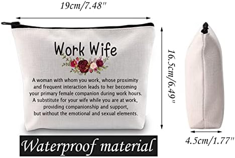 Jniap Worker Worked Makeup Bag Work Wopeties Gift Uma mulher com quem você trabalha presente de bolsa cosmética para colegas