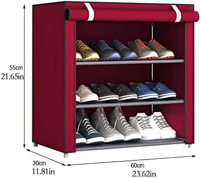 Houseware Multifuncional 3 Cabinete de calçados de 3 camadas Sapatos de sapatos Organizador Botas Botas de armazenamento prateleira com organizador de sapatos de armazenamento de sapatos de capa Organizador de sapatos