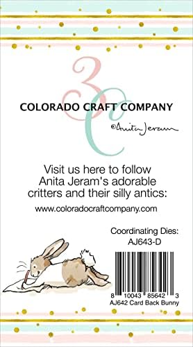 Companhia de artesanato do Colorado Colorado Clear Stamp, Back Card Bunny Mini-By Anita Jeram