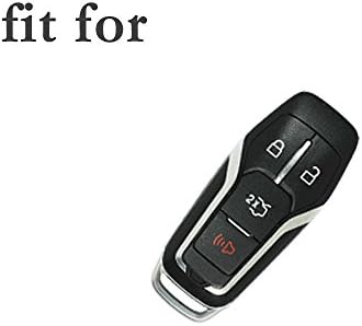 Segaden Silicone Capa Protetor Caso Sket Jacket Compatível com Ford 4 Button Smart Remote Key FOB CV2716 RED