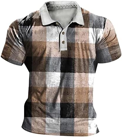 Camisa de golfe masculina Casual Sports V Cola pesco