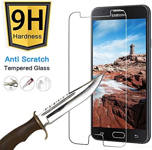 Coolpow 【3 pacote】 Projetado para Samsung J3 Protetor de tela para Galaxy J3 2017 / J3 Luna Pro / J3 Eclipse / J3 Emerge / J3 Prime Tempered Glass [Anti Scratch] [9H Draidade] [Ultra Clear] [Lifetime de bolha] Substituição