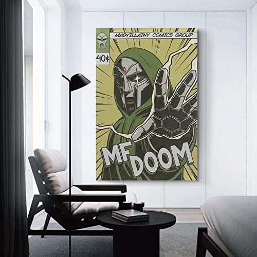 Yilin MF Doom Poster Madvillainy Grupo de quadrinhos Poster de música para sala estética de pintura decorativa Arte de parede Decoração