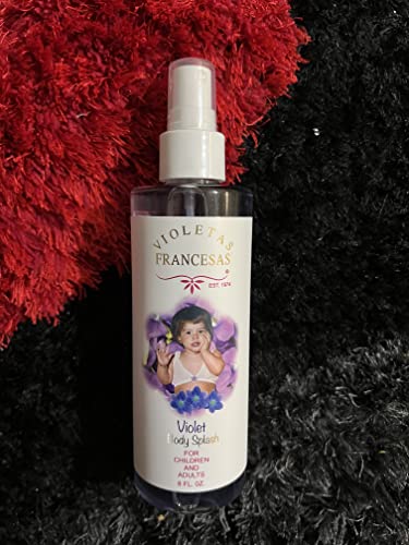 Violetas Francesas Violet Colônia Spray Garrafa resistente a plástico 8 FL OZ Body Splash para bebê, crianças e adultos