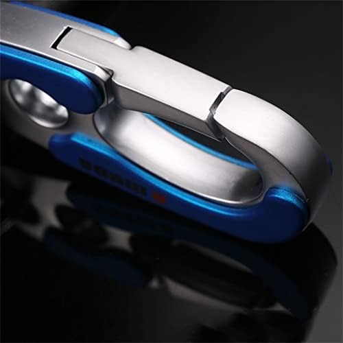 Xjjzs chaveiro de aço inoxidável fivela de aço externo Ferramenta de montanhismo Chaves de carros de anel duplo (cor: azul, tamanho