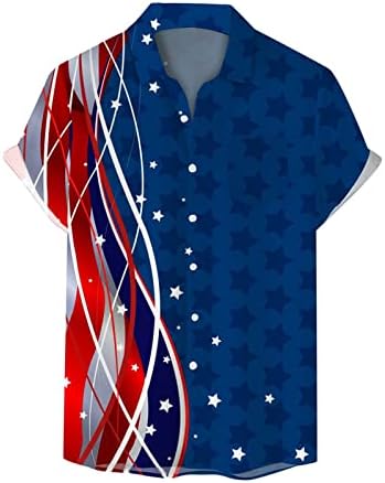 Miashui Button Casual Down Down Mens Independence Day Band