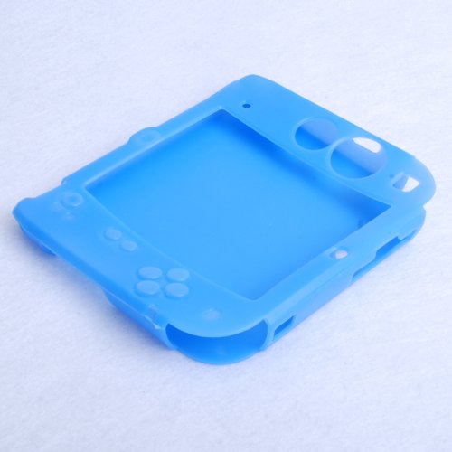 Caso de proteção macia de silicone azul quermal para Nintendo 2DS