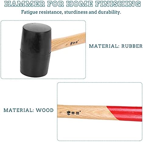 Doitool Jewelry Garnish Mallet martelo com cabeça de borracha sem alça para ferramentas de decoração de instalação de pisos