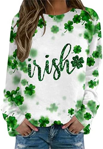 Blusa feminina para feminino St Patricks Impressão de moleto