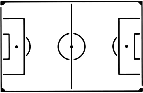 Azeeda A5 'Football Pitch' estêncil/modelo
