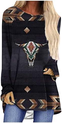Camiseta de outono de verão para feminino com manga longa cor 2023 roupas de algodão moderno Crewneck Gráfico Victorian Top