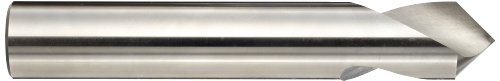 YG-1-0201L de aço de alta velocidade NC Spotting Drill Bit, não revestido, haste direta, espiral lenta, 90 graus, 5/16 diâmetro