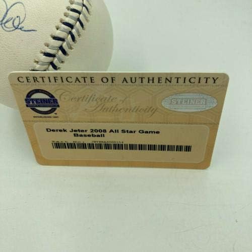 Derek Jeter assinou 2008 All Star Game Baseball com Steiner Coa Yankee Stadium - Bolalls autografados
