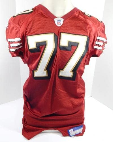 2007 SAN FRANCISCO 49ers Kwame Harris 77 Jogo emitido Red Jersey 48 17 - Jerseys não assinados da NFL usada