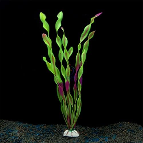 Plantas aquáticas artificiais de peças pequenas plantas de aquário de pequenas decorações de tanques de peixes artificiais, para simulação de aquário em casa e escritório, plantas hidropônicas de plástico, roxo