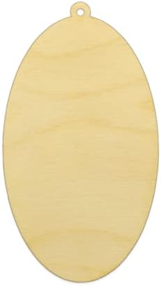 Pacote de 1, jumbo 10 x 18 x 1/8 Ornamento de madeira oval de madeira compensada do bétula do Báltico para projeto de artesanato de madeira, trabalho de arte para crianças ou adultos, decoração de casa e férias e diversão de bricolage, feita nos EUA