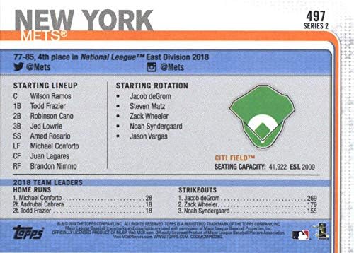 2019 Topps #497 Citi Field New York Mets Baseball Card
