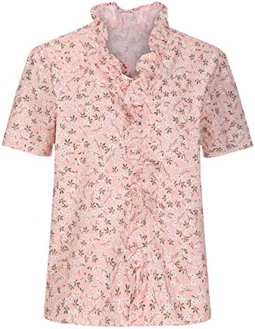 Camisa da blusa para meninas adolescentes verão outono 2023 colarinho curto longa colarinho profundo v ruffle brunch básico kh