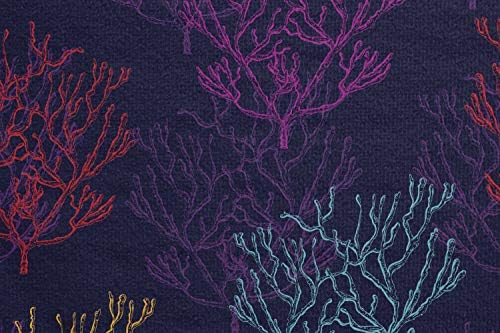Toalha de tapete de ioga náutica de Ambesonne, padrão colorido de algas marinhas Design abstrato Design Ilustração do amor marinho,