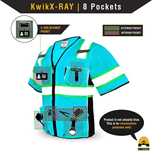 Kwiksafety - Charlotte, NC - Executive Highwayboss Premium Safety Vest [edição limitada] Classe 3 ANSI testada compatível com