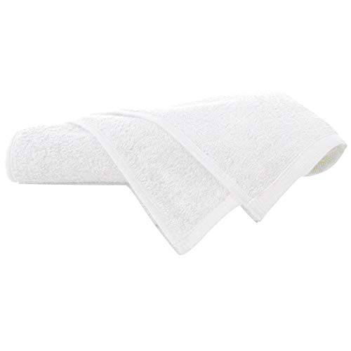 FORPRO Premium algodão para toalhas para todos os fins, branco, salão multifuncional extra macio, spa, hotel e toalha de ginástica,