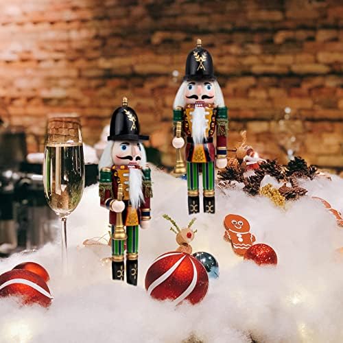 Bestoyard Nutcrackers Christmas Christmas Nutcracker Ornamentos de nozes Decorações de nutas de nutas Decorações de madeira soldado para decoração da árvore de decoração de natal