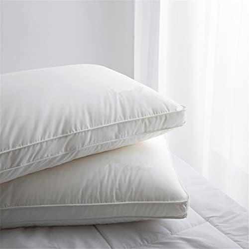ZSEDP 1 par 60s Algodão travesseiros bordados com cor sólida Core de travesseiro cervical 48x74 Almofadas para dormir