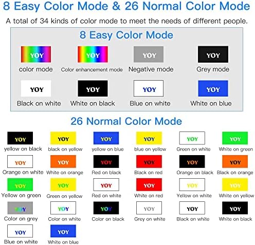 5.0in Reading de vídeo digital, 26 tipos de modos de cores, 3x-48x Zoom, saída HDMI AV, ferramenta ideal para pessoas