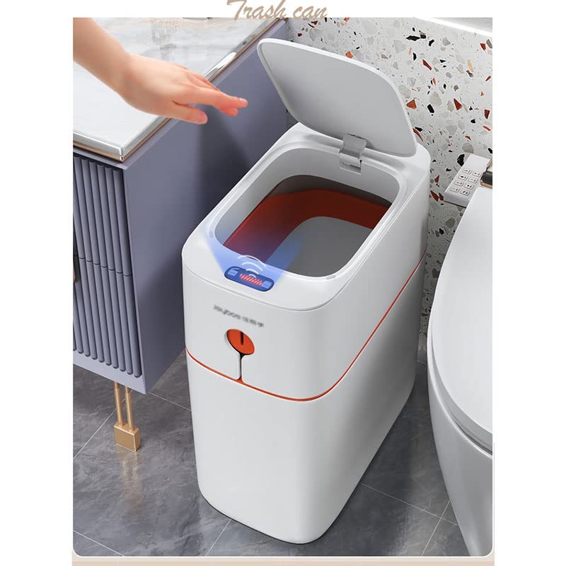 Lixo automático eletrônico de zhaoleei pode embalagem automática 13L banheiro doméstico banheiro desperdício lixo lixo lixo de sensor smart lata