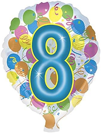 18 polegadas número 8 forma de balão decorações de festas brilhantes pkg/10