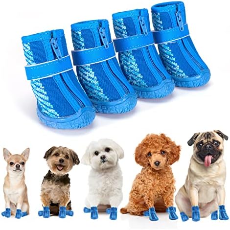 Sapatos para cães para cães pequenos botas musimc botas de cachorro respirável protetor de pata anti-deslizamento botas