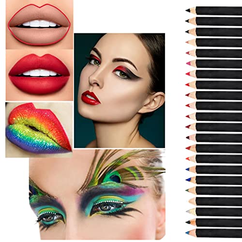 Maquiagem para pele escura Mulheres delineador lápis Eye Shadow Lapstick Múltiplas funções podem ser usadas LiBs Lip é durável e não