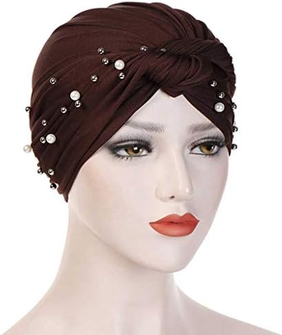 Quanjj hijab misada tampa de cabeça de tampa de lenço de lenço de quimiotela elástica chapéu de turbante